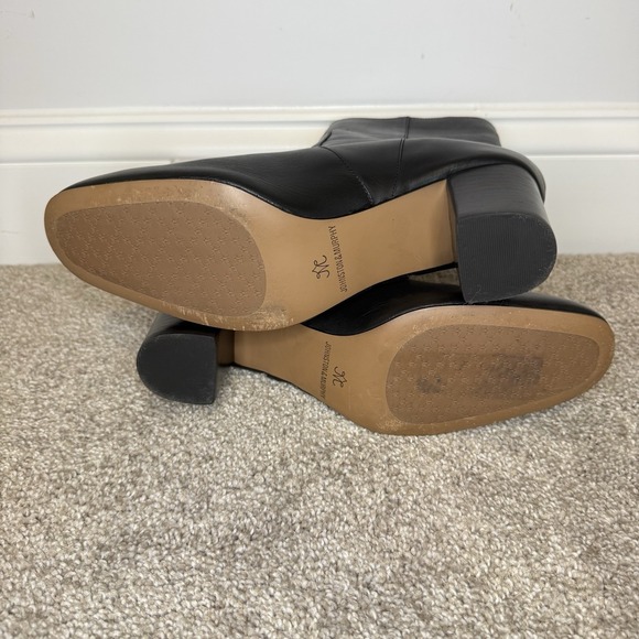 Johnston & Murphy Women's Black Ankle Block Heel Boots Leather Size 9.5 2.25" - Picture 5 of 13